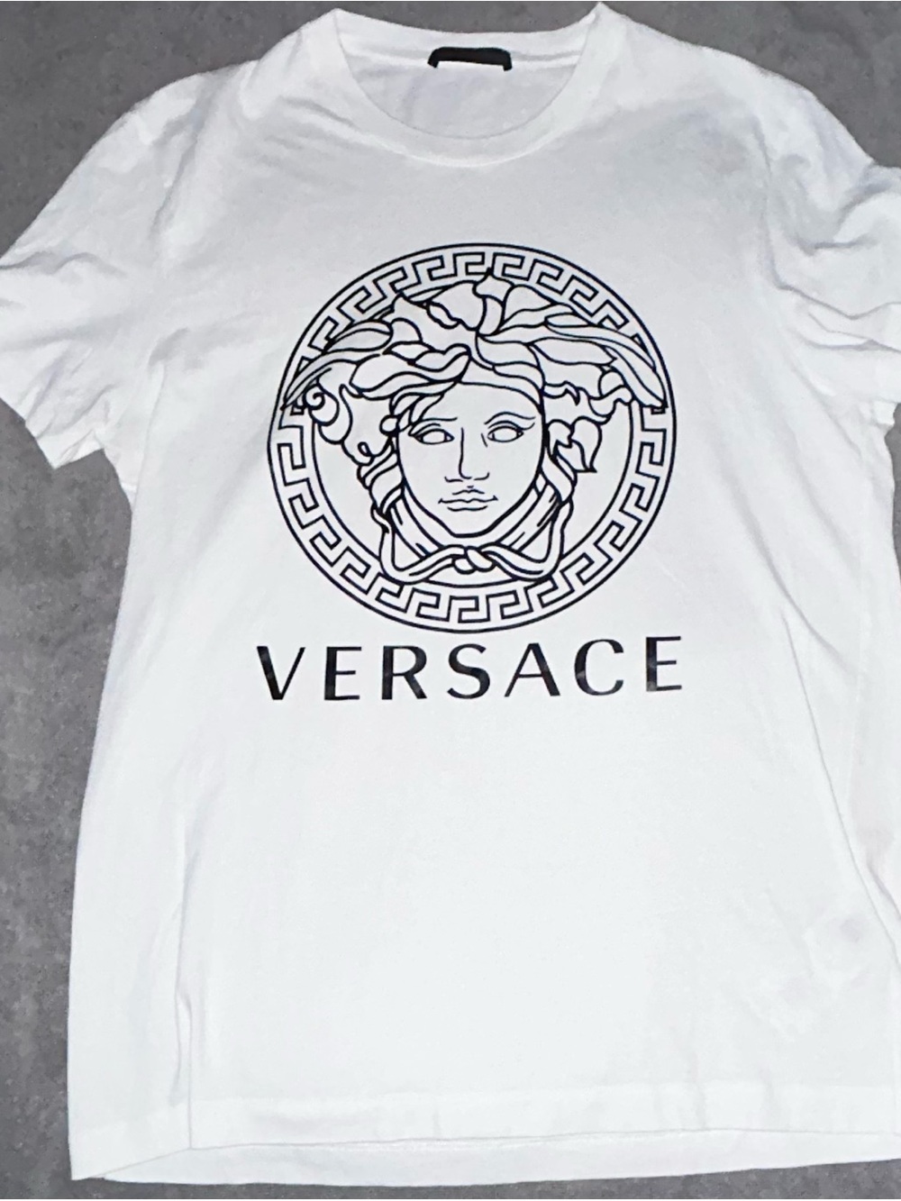 Versace White Short Sleeve Tee with Medusa logo
